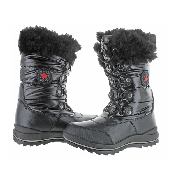 Cougar Canada Cranbrook Faux Gur Lace Up Waterproof Winter Boots Size 9 - Picture 1 of 10